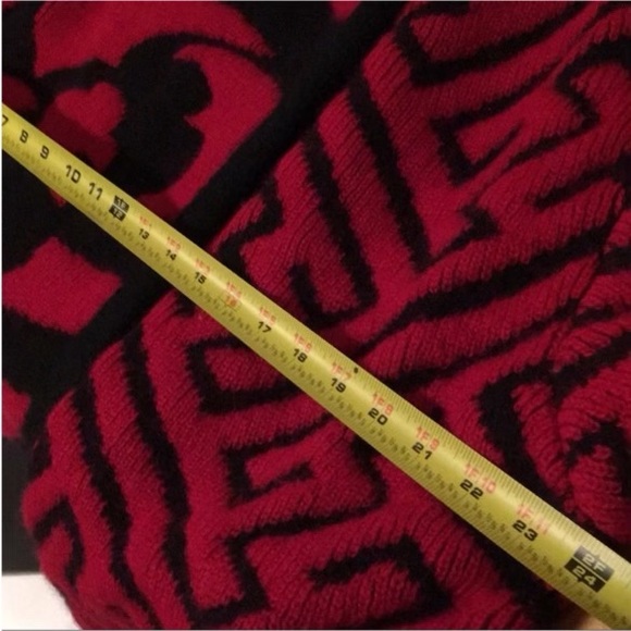 Vintage Wool / Mohair Red & Black Italian Designer Sweater Coat by “RAMY” - Picture 9 of 9